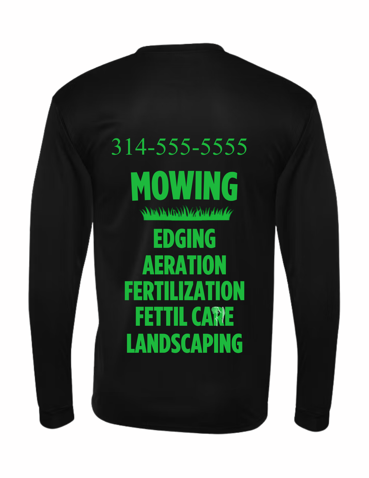Long Sleeve T-Shirt (Front & Back Design)
